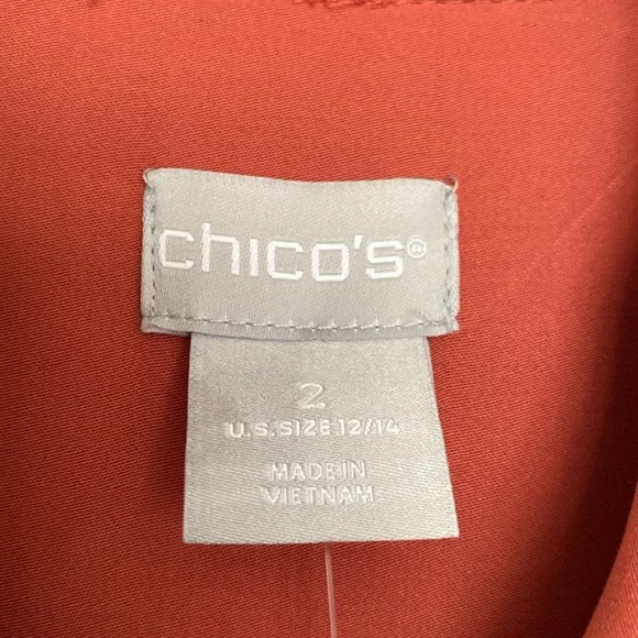 NWT Beautiful Sandwash Satin Chicos Shirt - Chico’s size 2 - Picture 3 of 4